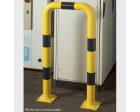 Barrières de protection droite ou en angle Tube Ø 76 x 2 mm d'épaisseur  HT 120 x L60 cm - Long. Hors tout 69 cm