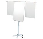 Pizarra de conferencia NOBO Classic Nano Clean™ móvil + brazos extensibles, blanco