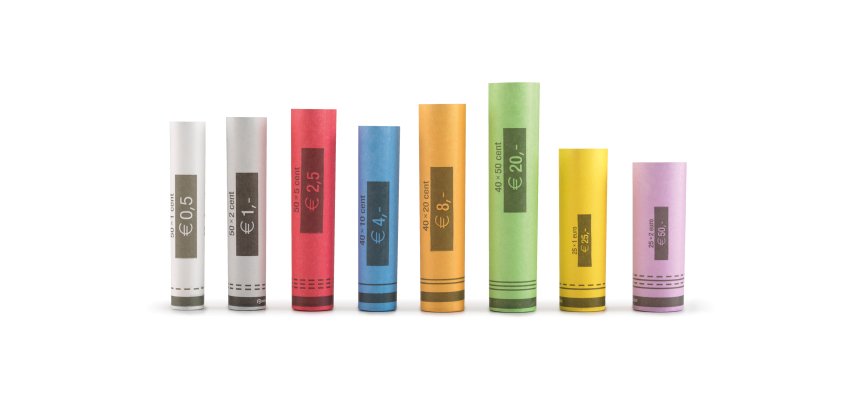 Caja de 80 rollos de papel para monedas € Safescan CR-80