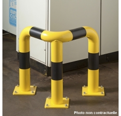 Barrières de protection En angle 64 x 64 x HT 35 cm Tube Ø 76 x 2 mm d'épaisseur