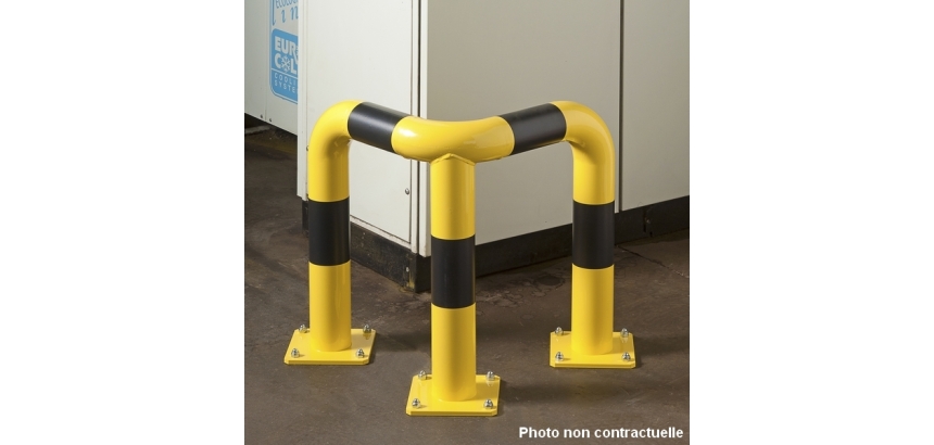 Barrières de protection En angle 64 x 64 x HT 35 cm Tube Ø 76 x 2 mm d'épaisseur