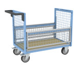 Chariot conteneur grillagé sans toit, 1000 x 600 mm, 500 kg