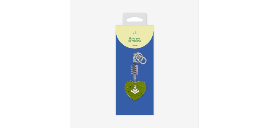 Llavero metálico "I love you so matcha"
