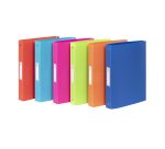 Classeur souple Maxi A4 - Dos de 4 cm - polypropylène  opaque grainé - FEEL'EASY VIQUEL - 4 anneaux - Coloris assortis