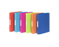 Classeur souple Maxi A4 - Dos de 4 cm - polypropylène  opaque grainé - FEEL'EASY VIQUEL - 4 anneaux - Coloris assortis