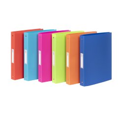 Classeur souple Maxi A4 - Dos de 4 cm - polypropylène  opaque grainé - FEEL'EASY VIQUEL - 4 anneaux - Coloris assortis