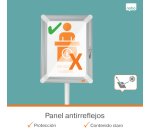 Porta carteles para suelo A-frame A1 con cerradura Nobo Premium Plus