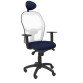 Chaise Jorquera en maille blanche avec appui-tête fixe et assise Bali