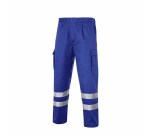 Pantalón multibolsillos 100% algodón con 2 bandas reflectantes