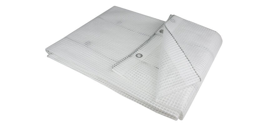 Bâche armée transparente 4 x 5 m – 160 g/m² avec œillets