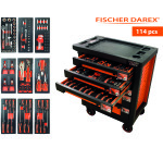 Servante équipée de 114 outils avec 9 modules