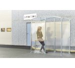 Abri fumeurs métal Modèle en isolé 2 m²