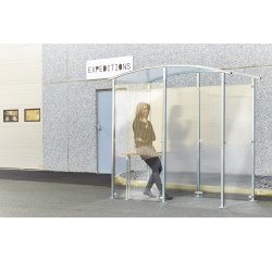 Abri fumeurs métal Modèle en isolé 2 m²