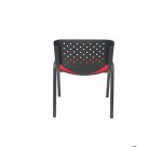 Silla confidente Pétrola - pack de  4 - Rojo