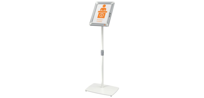Marco publicitario A4 con pie y con cerradura Nobo Premium Plus