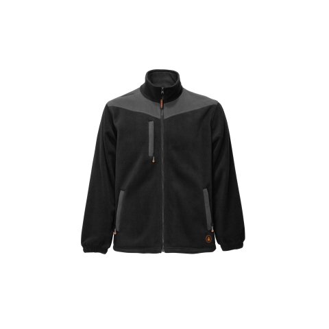 Forro polar con detalles a contraste tallas XL - Negro
