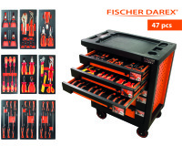 Servante équipée de 47 outils avec 9 modules