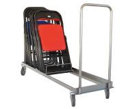 Chariot porte-chaises pliables et empilables 150 kg roue non tachante