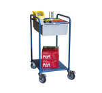 Petite servante 2 plateaux tôle + 1 tiroir 250 kg 635 x 470 mm roue TPE