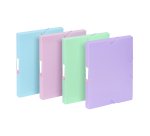 Boîte de classement COOLBOX A4 - Dos 3 cm - polypropylène - RAINBOW PASTEL VIQUEL - Coloris assortis
