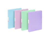 Boîte de classement COOLBOX A4 - Dos 3 cm - polypropylène - RAINBOW PASTEL VIQUEL - Coloris assortis
