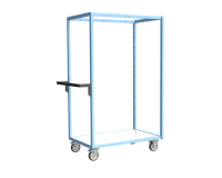 Servante multi-niveaux plateau bois 250 kg 1000 x 600 mm roue TPE