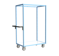 Servante multi-niveaux plateau bois 250 kg 1000 x 600 mm roue TPE