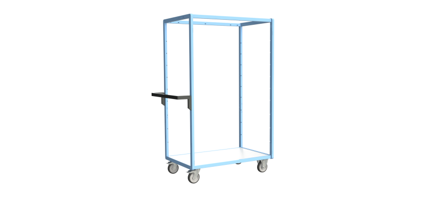 Servante multi-niveaux plateau bois 250 kg 1000 x 600 mm roue TPE