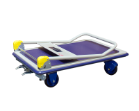 Prestar® Chariot pliable avec frein plateau tôle antidérapant 300 kg 920 x 610 mm