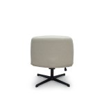 Chaise pivotante, inclinable Opti542, tissu crème, sans roulettes