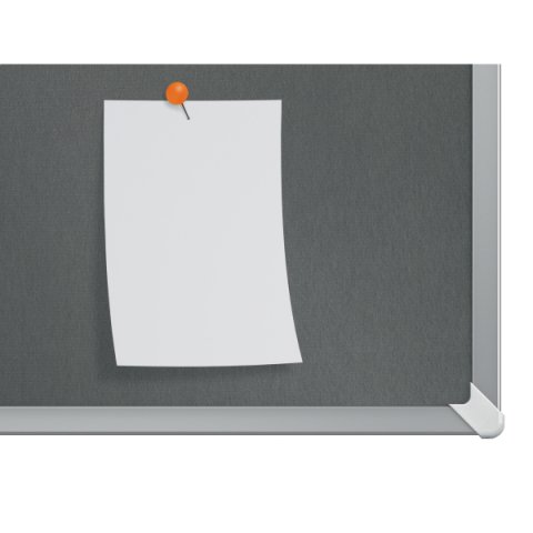 Tablero de anuncios de fieltro Nobo Impression Pro de 1200x900 mm - Gris - 1200x900mm