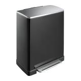 Poubelle à pédale E-Cube 50L - Noir