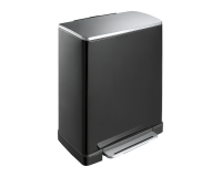 Afvalbak pedaalemmer E-Cube 50L - Zwart