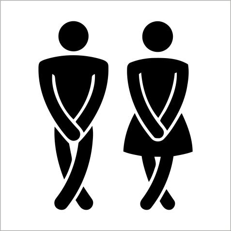 Toilet signalisation male female