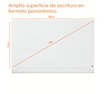 Pizarra magnética de cristal Nobo Impression Pro de 1260x710mm con bandeja para rotuladores oculta