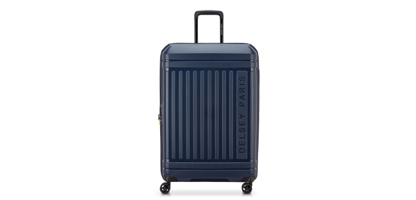 Delsey Lutece - Valise extensible 4 doubles roues - 76 cm bleu marine