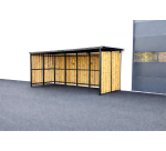 Abri ouvert 2 x 5 m Modèle tôle/bois
