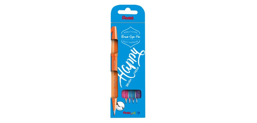 Rotulador Pentel Touch punta de pincel - Estuche 4 surtido