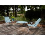 Table basse d’extérieur ronde OUDON, en aluminium