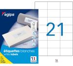 Étiquettes adresses 70 x 42,4 mm Agipa 101044 - Boîte de 2100