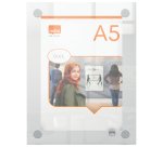 Porta póster acrílico transparente mural, A5