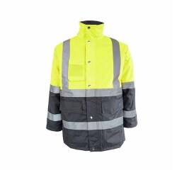 Parka impermeable alta visibilidad bicolor clase II