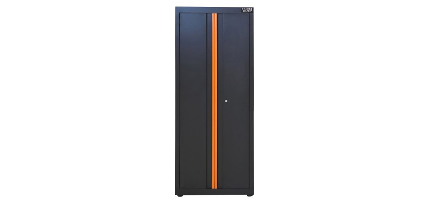 Armoire métallique d’atelier Fischer Darex – Acier laminé à froid – 3 étagères réglables – Serrure à clé