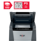 Destructeur de documents automatique et manuel Rexel Optimum AutoFeed+ 100M - P5 coupe micro