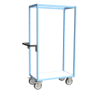 Servante multi-niveaux plateau bois 500 kg 850 x 500 mm roue TPE