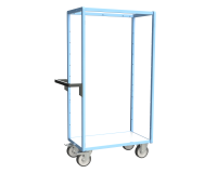 Servante multi-niveaux plateau bois 500 kg 850 x 500 mm roue TPE