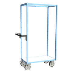 Servante multi-niveaux plateau bois 500 kg 850 x 500 mm roue TPE