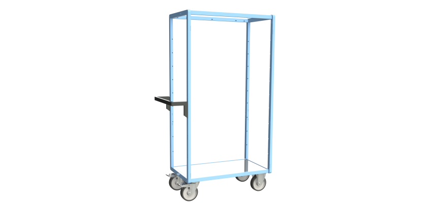 Servante multi-niveaux plateau tôle galvanisée 500 kg 850 x 500 mm roue TPE
