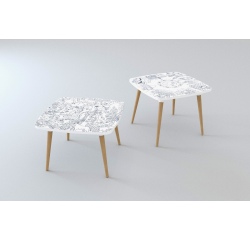 Table basse KIDS à colorier - Motif Jungle - Lot de 2