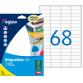 Etiquette adresse multi-usages 11 x 30,5 mm Agipa blanche - Boîte de 1088